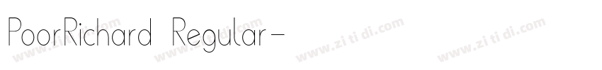 PoorRichard Regular字体转换